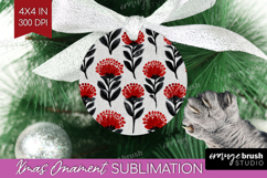 Scandi Flowers Ornament PNG - Scandinavian PNG Sublimation Product Image 1