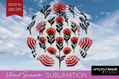 Scandi Flowers Wind Spinner Sublimation PNG - Scandinavian Product Image 1