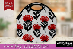 Scandi Flowers Lunch Bag - Scandinavian Lunch Bug PNG Product Image 1