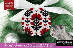 Scandi Flowers Ornament PNG - Scandinavian PNG Sublimation Product Image 1