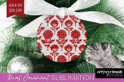 Scandi Flowers Ornament PNG - Scandinavian PNG Sublimation Product Image 1