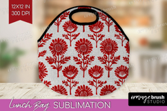 Scandi Flowers Lunch Bag - Scandinavian Lunch Bug PNG Product Image 1