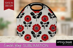 Scandi Flowers Lunch Bag - Scandinavian Lunch Bug PNG Product Image 1