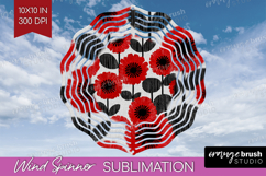 Scandi Flowers Wind Spinner Sublimation PNG - Scandinavian Product Image 1