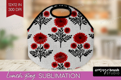 Scandi Flowers Lunch Bag - Scandinavian Lunch Bug PNG Product Image 1