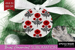 Scandi Flowers Ornament PNG - Scandinavian PNG Sublimation Product Image 1