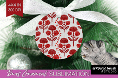 Scandi Flowers Ornament PNG - Scandinavian PNG Sublimation Product Image 1