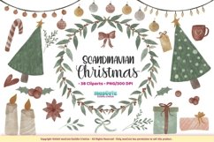 Watercolor Scandinavian Christmas Cliparts Product Image 1