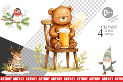Scandinavian Christmas Clipart Product Image 1