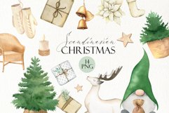 Scandinavian Christmas clipart Elegant Christmas clip art Neutral Christmas clipart PNG