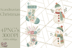 Minimalist Scandinavian Christmas PNG, Nordic Holiday Product Image 1