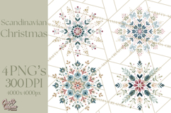 Minimalist Scandinavian Christmas PNG, Nordic Holiday Product Image 1