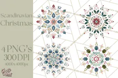 Minimalist Scandinavian Christmas PNG, Nordic Holiday Product Image 1