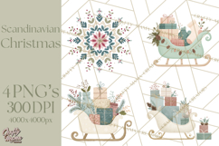 Minimalist Scandinavian Christmas PNG, Nordic Holiday Product Image 1