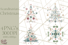 Minimalist Scandinavian Christmas PNG, Nordic Holiday Product Image 1