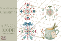 Minimalist Scandinavian Christmas PNG, Nordic Holiday Product Image 1