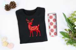 Red and Gold Watercolor Christmas Collection - Folk Art Product Image 11