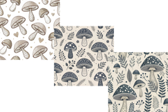 scandinavian mushroom folk, minimalist nordic design, dala style background, simple clean paper, modern home art, hygge decor pattern, line art mushroom, neutral palette design, interior design print, folk art mushroom