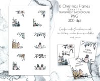 Scandinavian watercolor christmas clipart 