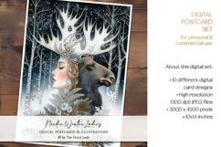 Nordic Winter Ladies Postcard Set Product Image 3