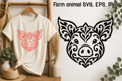 Scandinavian Ornament SVG Design | Farm Animal SVG Product Image 1