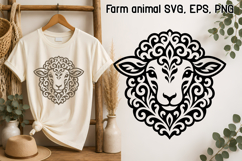 Scandinavian Ornament SVG Design | Farm Animal SVG Product Image 1