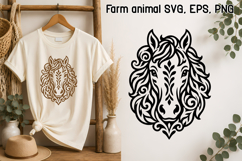 Scandinavian Ornament SVG Design | Farm Animal SVG Product Image 1
