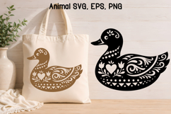 Scandinavian Ornament SVG Design | Duck SVG Farm Design Product Image 1