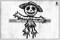 Scarecrow SVG, Funny Halloween Silhouette Cut file Product Image 1