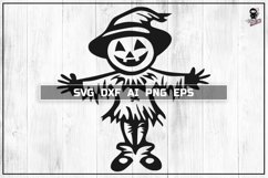 Scarecrow SVG, Funny Halloween Silhouette Cut file Product Image 1