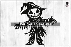 Scarecrow SVG, Funny Halloween Silhouette Cut file Product Image 1
