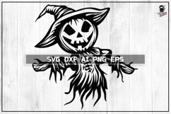 Scarecrow SVG, Funny Halloween Silhouette Cut file Product Image 1