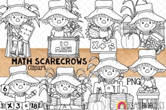 Math Scarecrows Clip Art - School - Autumn - Fall Farm - Hay Product Image 2