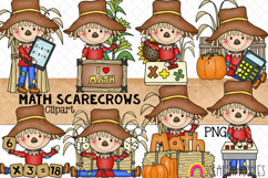Math Scarecrows Clip Art - School - Autumn - Fall Farm - Hay Product Image 1
