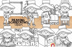 Reading Scarecrows Clip Art - School - Autumn - Fall Farm Product Image 2