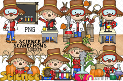 Science Scarecrows Clip Art - School - Autumn - Fall Farm Product Image 1