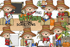 Writing Scarecrows Clip Art - School - Autumn - Fall Farm Product Image 1