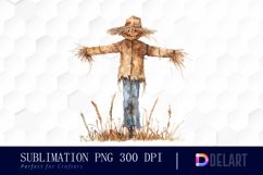 Scarecrow Straw Watercolor Clipart Product Image 1