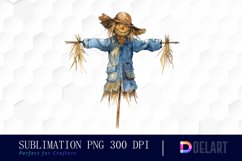 Scarecrow Straw Watercolor Clipart PNG Product Image 1