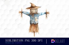 Scarecrow Straw Watercolor Clipart Product Image 1