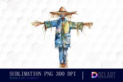 Scarecrow Straw Watercolor Clipart Product Image 1