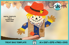 Scarecrow Autumn Halloween Thanksgiving Treat Holder Bag Product Image 3