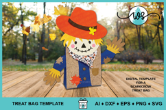 Scarecrow Autumn Halloween Thanksgiving Treat Holder Bag Product Image 4