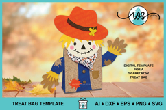 Scarecrow Autumn Halloween Thanksgiving Treat Holder Bag Product Image 7