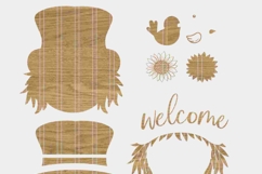 Fall Scarcrow Welcome Porch sign svg Laser Glowforg Product Image 2