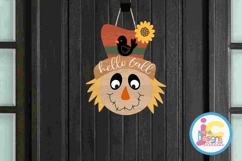 Hello Fall Scarecrow Face Porch sign svg Laser Glowforge Product Image 2