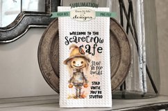 Scarecrow Kitchen Towel Sublimation Set | Fall Halloween PNG Product Image 3