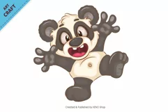18 Cartoon Pandas 04. Animal Art. Product Image 17
