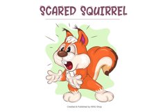 Scared Cartoon Squirrel. Sublimation Shirt. Product Image 2