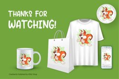 Scared Cartoon Squirrel. Sublimation Shirt. Product Image 3